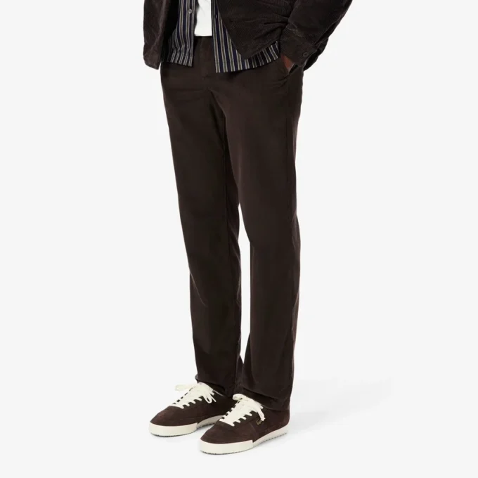 Pánské chino kalhoty z manšestru s regular fit střihem Pánské chino kalhoty z manšestru s regular fit střihem