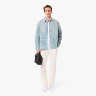 Pánská džínová košile s motivem krajiny