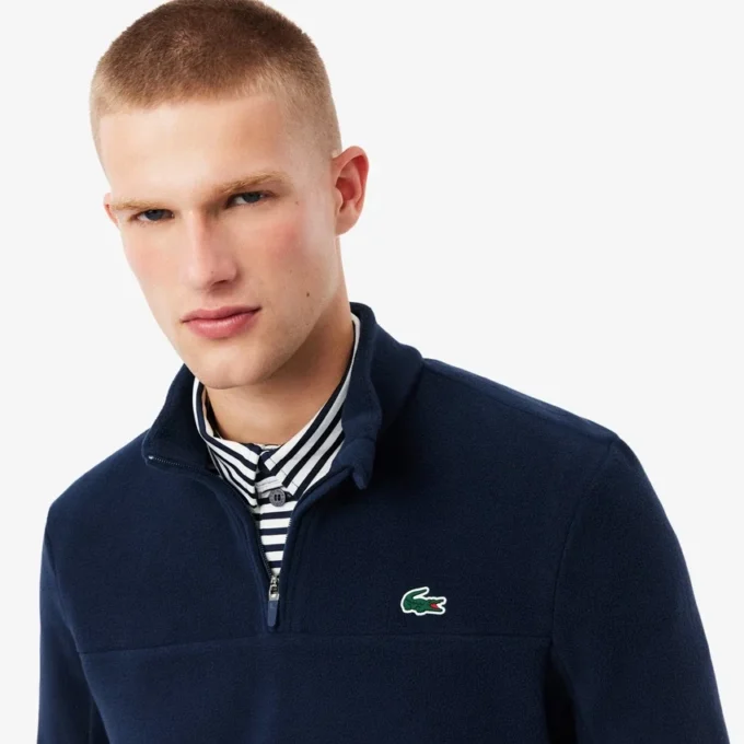 Pánská golfová mikina s polovičním zipem z polar fleece