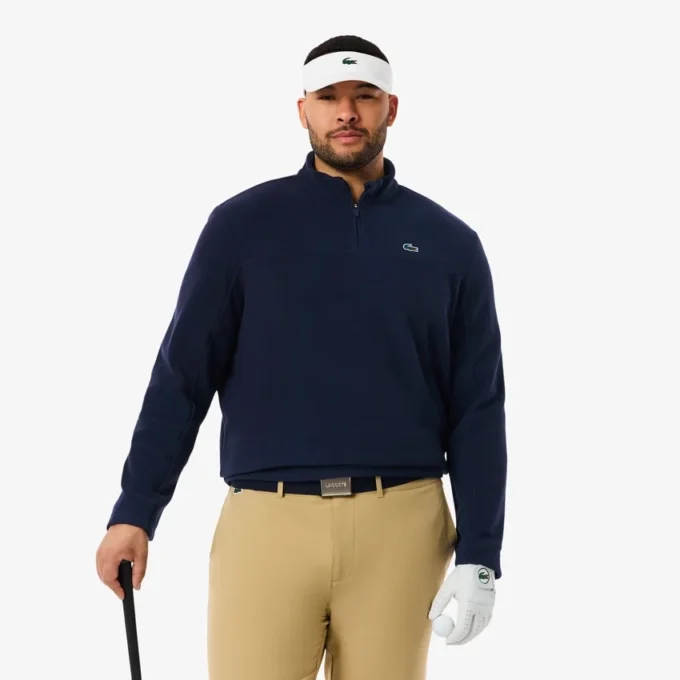Pánská golfová mikina s polovičním zipem z polar fleece