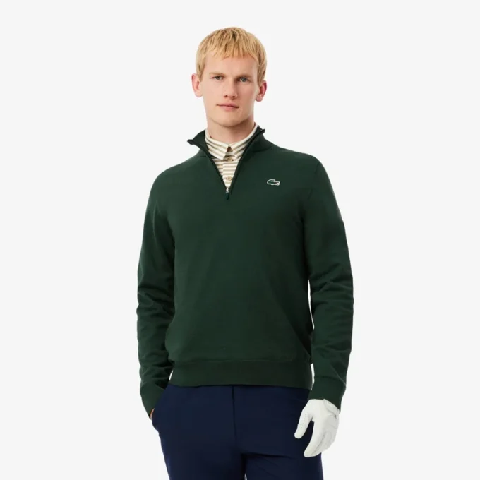 Pánský golfový svetr s čtvrtinovým zipem