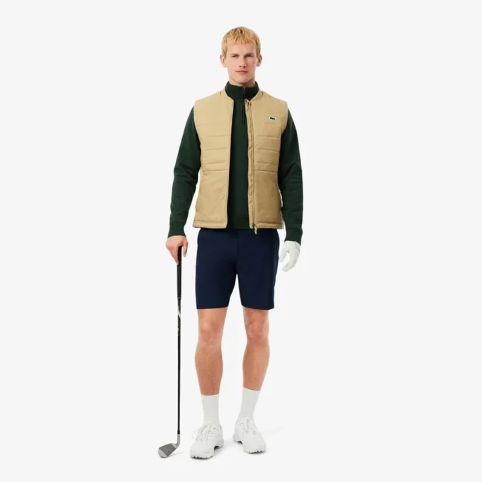 Pánský golfový svetr s čtvrtinovým zipem