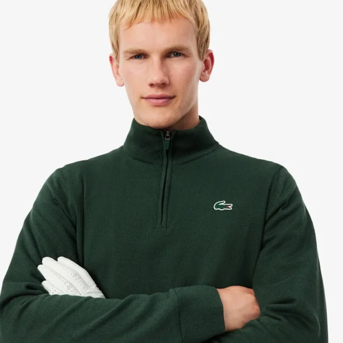 Pánský golfový svetr s čtvrtinovým zipem