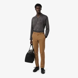 Pánské kalhoty ze strečové bavlny se slim fit střihem