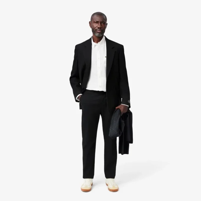Pánské kalhoty ze strečové bavlny se slim fit střihem Pánské kalhoty ze strečové bavlny se slim fit střihem
