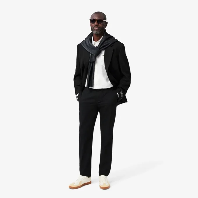Pánské kalhoty ze strečové bavlny se slim fit střihem Pánské kalhoty ze strečové bavlny se slim fit střihem