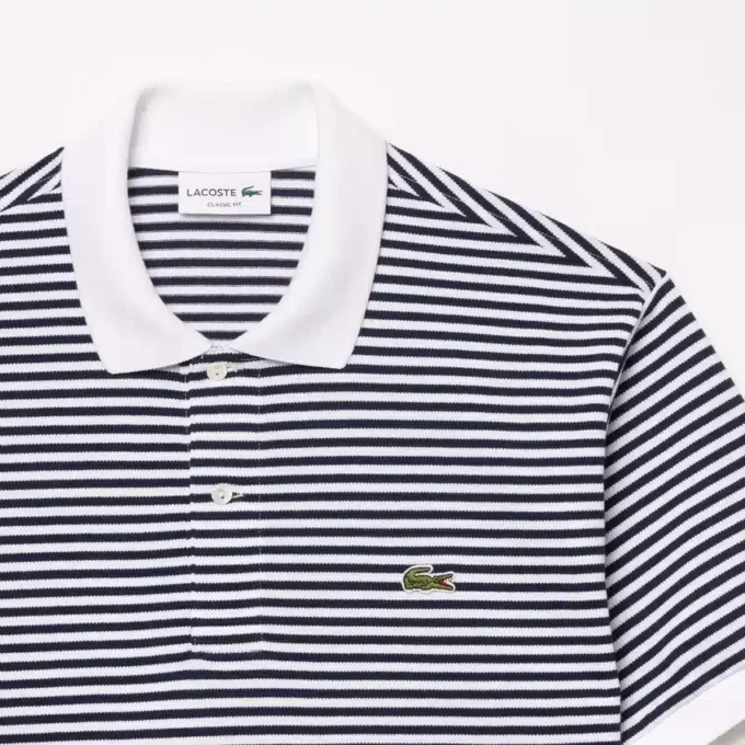Pánské klasické pruhované polo tričko L.12.12 z materiálu Petit Piqué Pánské klasické pruhované polo tričko L.12.12 z materiálu Petit Piqué