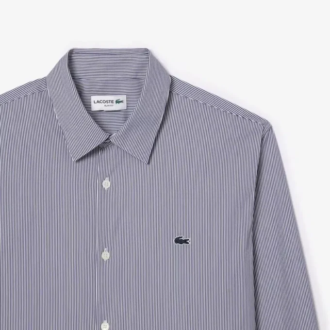 Pánská košile s proužky a knoflíky, slim fit Pánská košile s proužky a knoflíky, slim fit