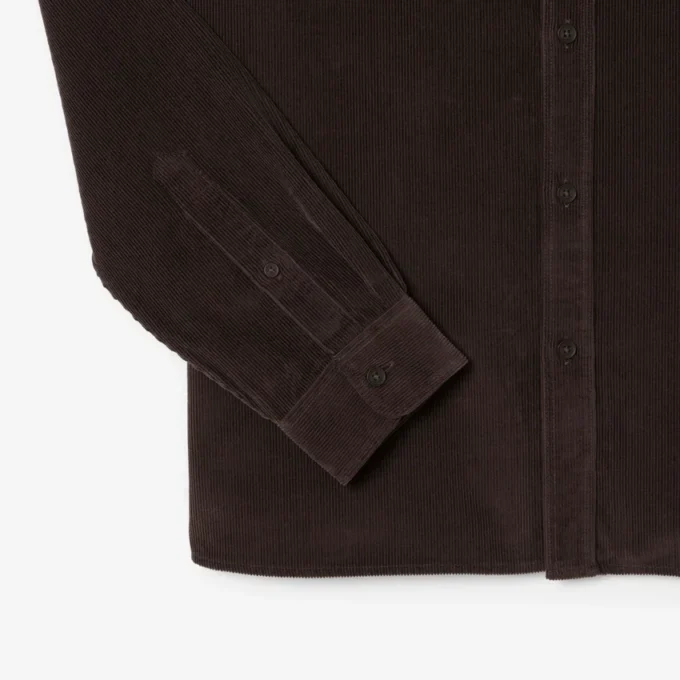 Pánská košile z veluru s regular fit střihem Pánská košile z veluru s regular fit střihem