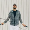 Pánská lehká sportovní bunda s potiskem krokodýla Pánská lehká sportovní bunda s potiskem krokodýla