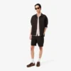 Pánská lněná košile s pruhy a standardním střihem Pánská lněná košile s pruhy a standardním střihem