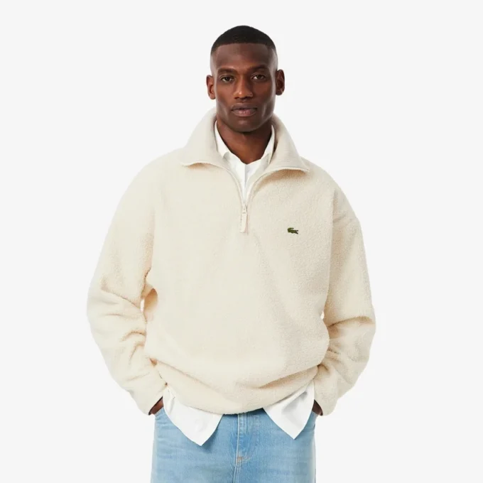 Pánská mikina s kapucí a zipem z polar fleece