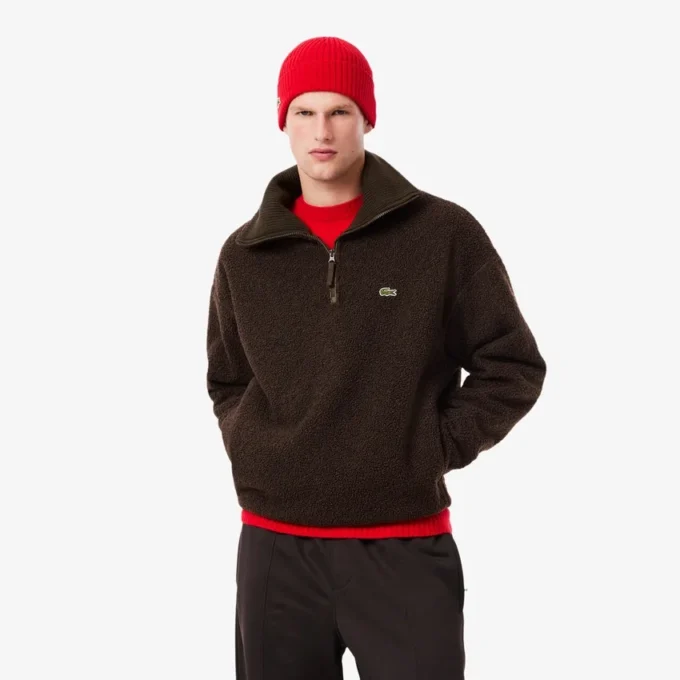 Pánská mikina s kapucí a zipem z polar fleece