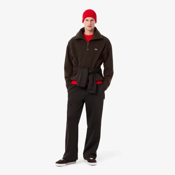 Pánská mikina s kapucí a zipem z polar fleece