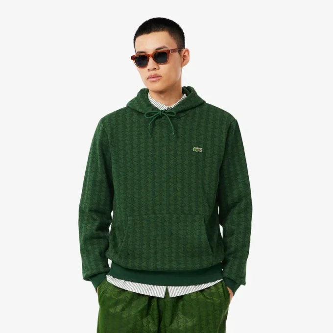 Pánská mikina s kapucí z fleece s monogramem