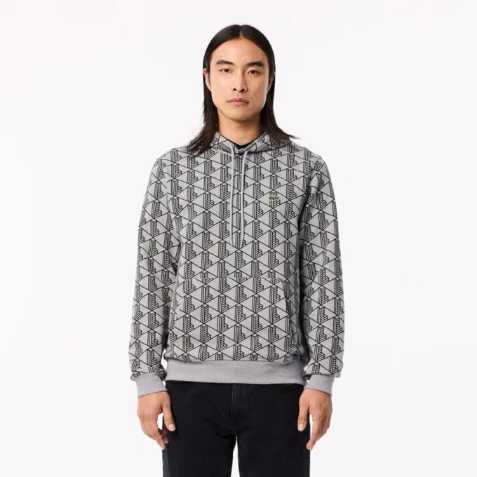 Pánská mikina s kapucí z fleece s monogramem