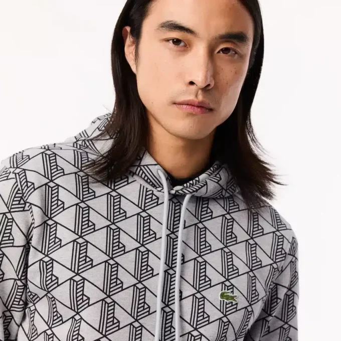 Pánská mikina s kapucí z fleece s monogramem