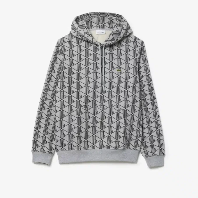 Pánská mikina s kapucí z fleece s monogramem