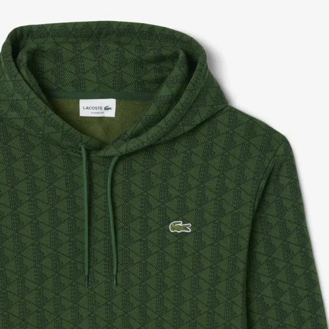 Pánská mikina s kapucí z fleece s monogramem