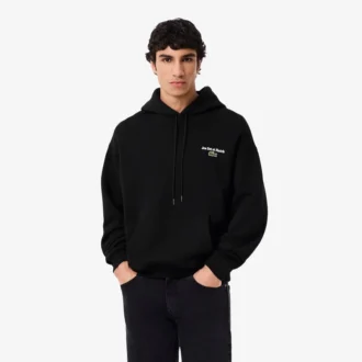 Pánská mikina s kapucí z fleece s vícebarevným potiskem