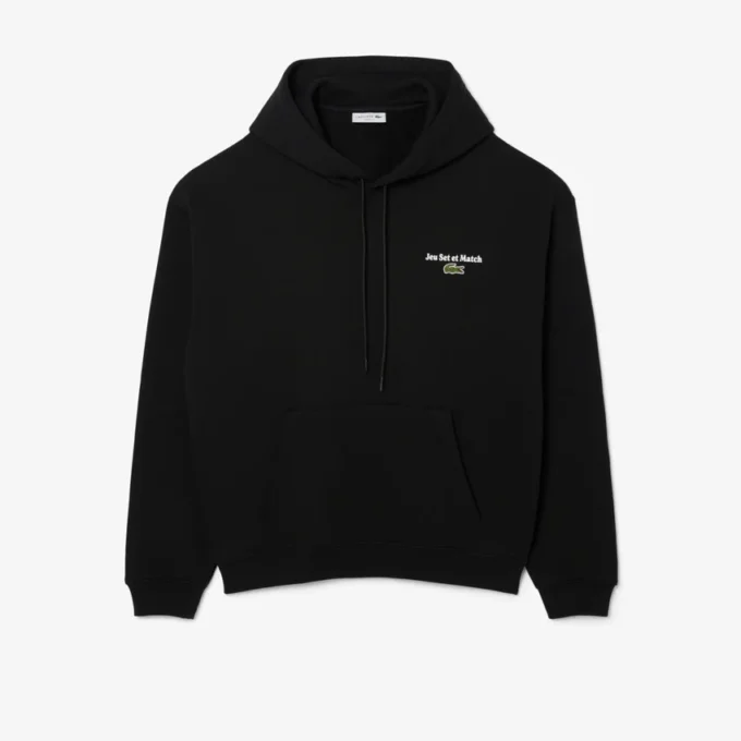 Pánská mikina s kapucí z fleece s vícebarevným potiskem