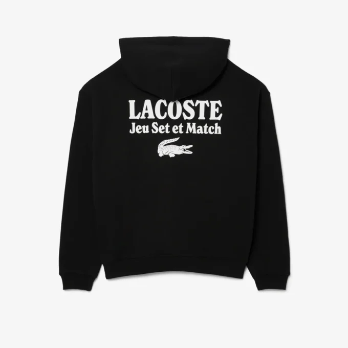 Pánská mikina s kapucí z fleece s vícebarevným potiskem