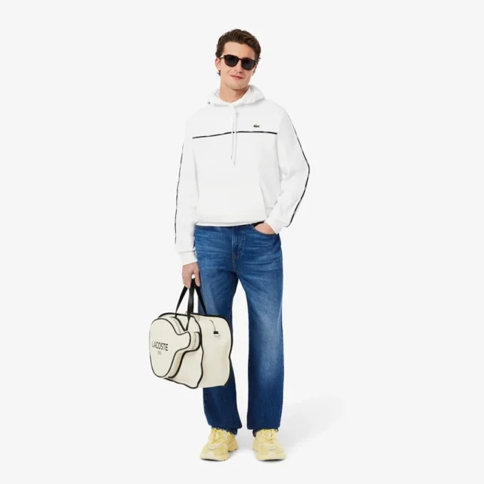 Pánská mikina s logem a pruhy v klasickém střihu