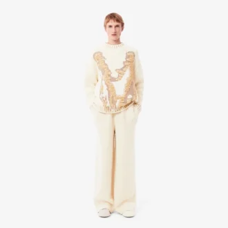 Pánské oversized pletené tepláky z přehlídky