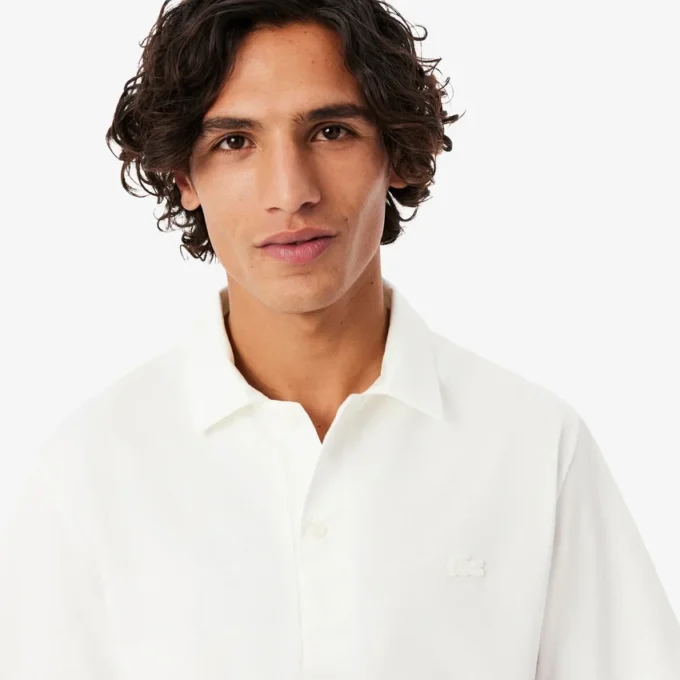 Pánská polokošile Paris Classic Fit s výšivkou a otevřeným výstřihem Pánská polokošile Paris Classic Fit s výšivkou a otevřeným výstřihem