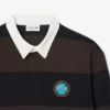 Pánské pruhované rugby polokošile s volným střihem