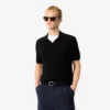 Pánský svetr z bavlněné směsi s otevřeným polo límcem Pánský svetr z bavlněné směsi s otevřeným polo límcem