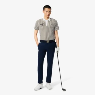 Pánské termoregulační pruhované golfové polo tričko