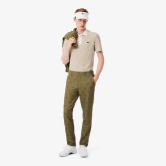 Pánské termoregulační pruhované golfové polo tričko