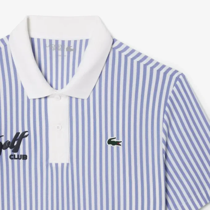 Pánské termoregulační pruhované golfové polo tričko