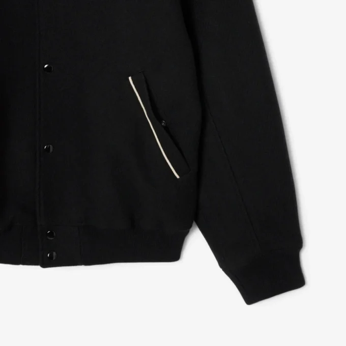 Pánská vlněná bunda ve stylu varsity s odznakem Pánská vlněná bunda ve stylu varsity s odznakem