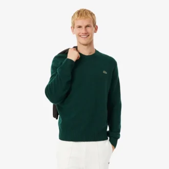 Pánský vlněný svetr s kulatým výstřihem