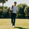 Pánská vyšívaná golfová čepice z manšestru Pánská vyšívaná golfová čepice z manšestru