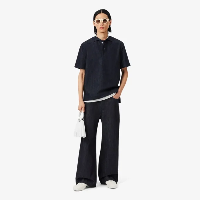 Polo tričko Runway Loose Fit Denim Polo tričko Runway Loose Fit Denim