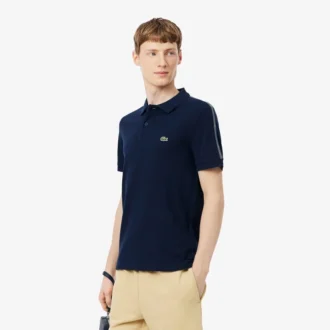 Polo tričko s logem a pruhy, regular fit