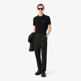 Polo tričko s logem a pruhy, regular fit