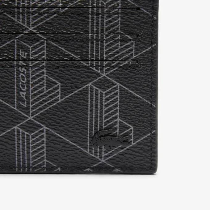 Pouzdro na karty z plátna s potiskem monogramu The Blend Pouzdro na karty z plátna s potiskem monogramu The Blend