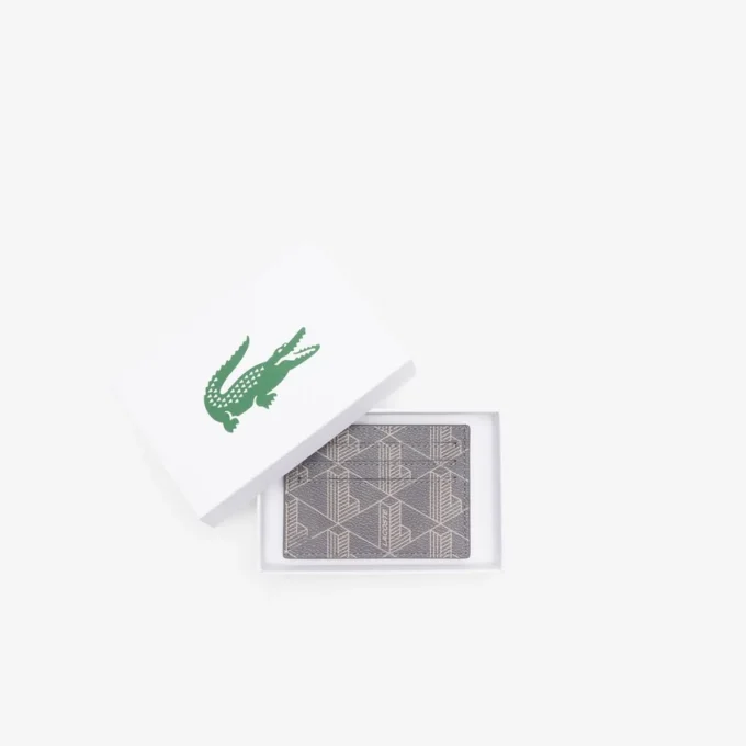 Pouzdro na karty z plátna s potiskem monogramu The Blend Pouzdro na karty z plátna s potiskem monogramu The Blend