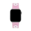 Růžový silikonový řemínek k hodinkám Apple Watch s potiskem krokodýlí kůže