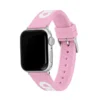 Růžový silikonový řemínek k hodinkám Apple Watch s potiskem krokodýlí kůže