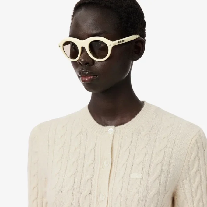 Runway kašmírový svetr s copánkovým vzorem Runway kašmírový svetr s copánkovým vzorem