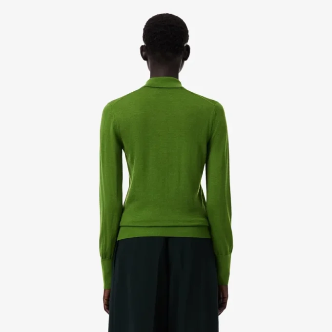 Svetr Runway s polo límcem z merino vlny Svetr Runway s polo límcem z merino vlny