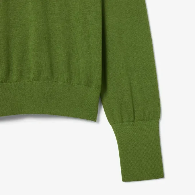 Svetr Runway s polo límcem z merino vlny Svetr Runway s polo límcem z merino vlny