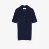 Svetr z merino vlny s 3D žebrovaným úpletem a polo límcem Svetr z merino vlny s 3D žebrovaným úpletem a polo límcem