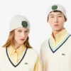 Unisexová vlněná čepice s žebrováním a logem Unisexová vlněná čepice s žebrováním a logem